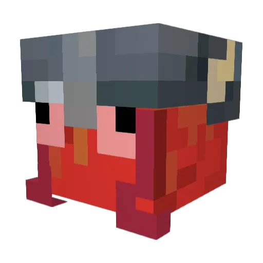 BigolShrimp Minecraft avatar head, 3D render