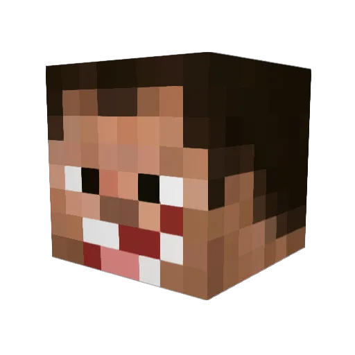 Bigos_Wizard Minecraft avatar head, 3D render