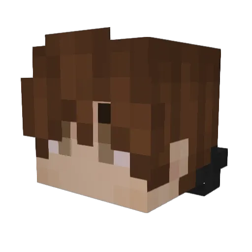 Bigosz Minecraft avatar head, 3D render
