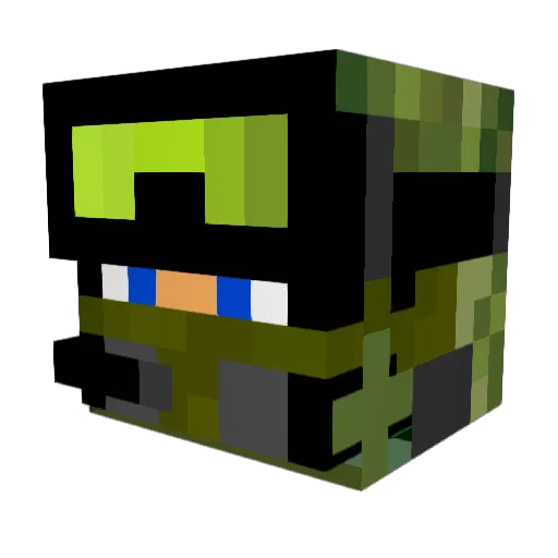 Bigotes22 Minecraft avatar head, 3D render