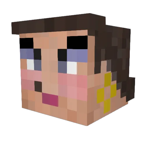 Bigpecslover Minecraft avatar head, 3D render