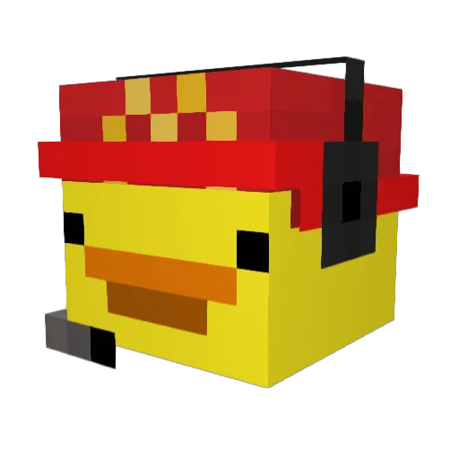 Bigrouba_luki Minecraft avatar head, 3D render
