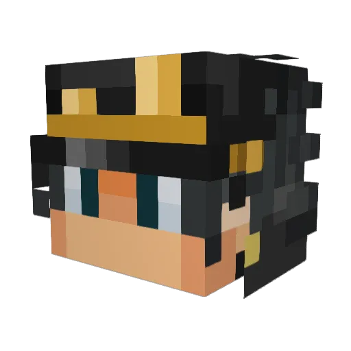 Bigschnoz Minecraft avatar head, 3D render