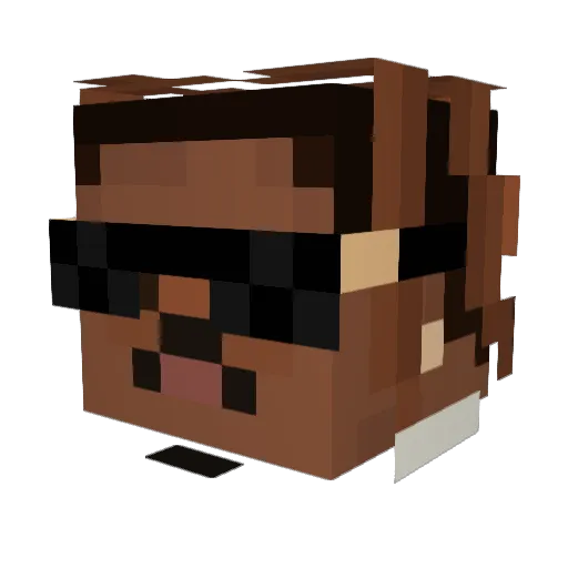 BigshotKdot Minecraft avatar head, 3D render