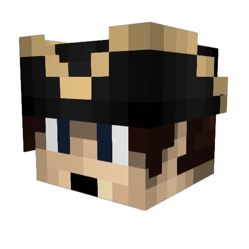 BigshotOlive135 Minecraft avatar head, 3D render