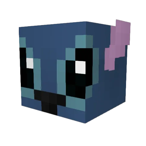 Bigso Minecraft avatar head, 3D render