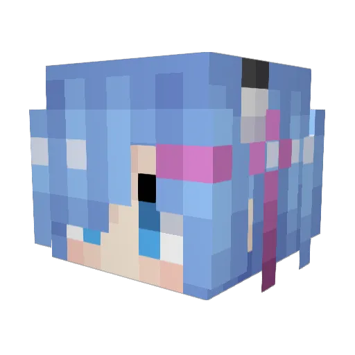 Bigsodaa Minecraft avatar head, 3D render