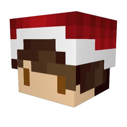 BigusDickus Minecraft avatar head, 3D render