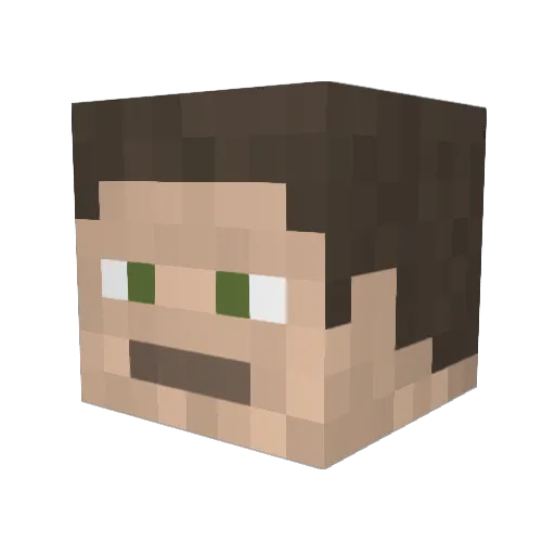 Bigwell1000 Minecraft avatar head, 3D render