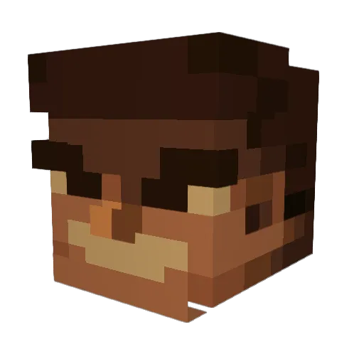 Bigzach79 Minecraft avatar head, 3D render