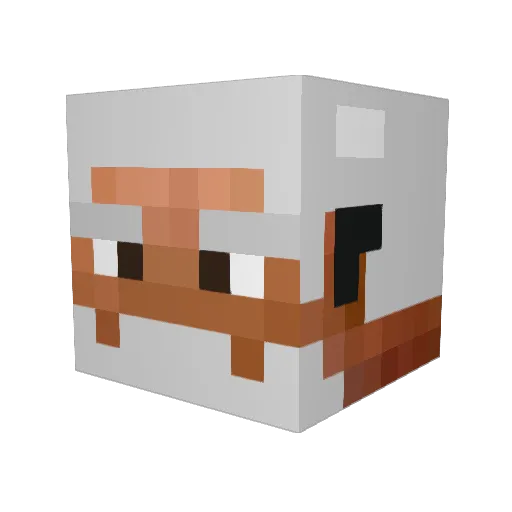 Bigzster Minecraft avatar head, 3D render