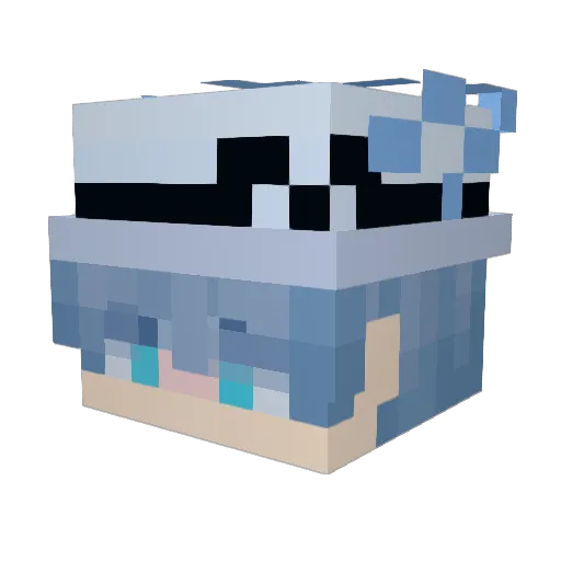 Bihai Minecraft avatar head, 3D render
