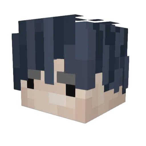 Bihner Minecraft avatar head, 3D render