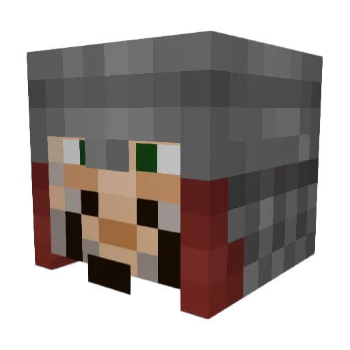 Bihorn Minecraft avatar head, 3D render