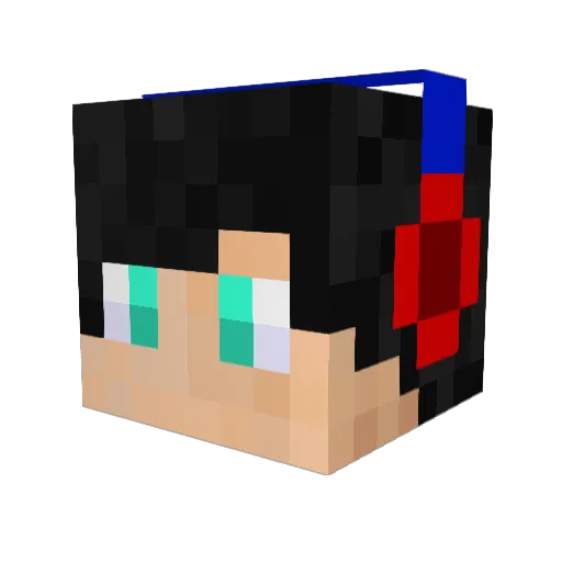 Biiel12 Minecraft avatar head, 3D render