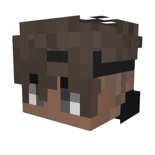 Biieu_ Minecraft avatar head, 3D render