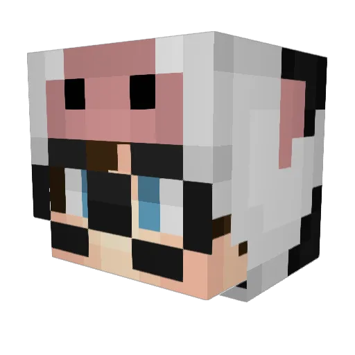 BiigChungus_ Minecraft avatar head, 3D render