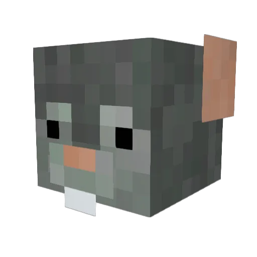 Biiiilbo Minecraft avatar head, 3D render