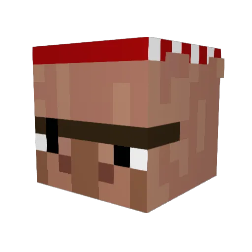 Biikjo Minecraft avatar head, 3D render
