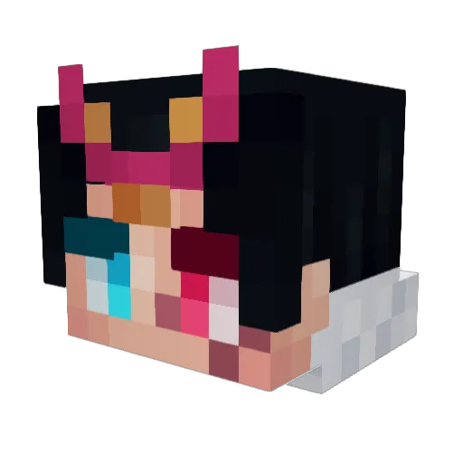 Biingus Minecraft avatar head, 3D render