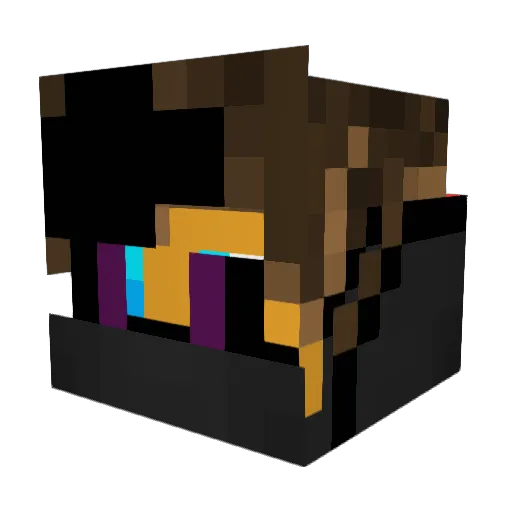 Biinki Minecraft avatar head, 3D render