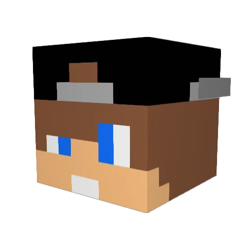 Bijo_ Minecraft avatar head, 3D render