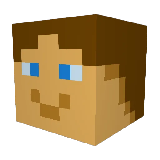 Biju2455 Minecraft avatar head, 3D render