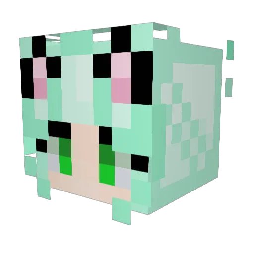 Bika1708 Minecraft avatar head, 3D render
