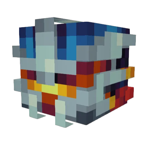 Bikakas Minecraft avatar head, 3D render