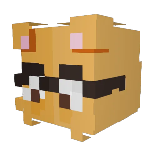 Bikeael Minecraft avatar head, 3D render