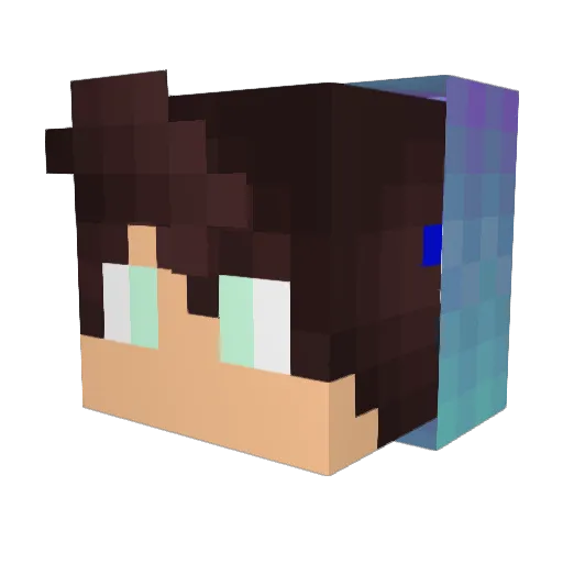 Bikerdenn Minecraft avatar head, 3D render