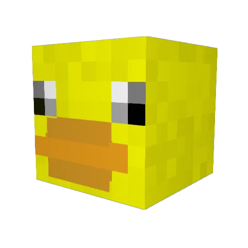 BikiniDuck Minecraft avatar head, 3D render