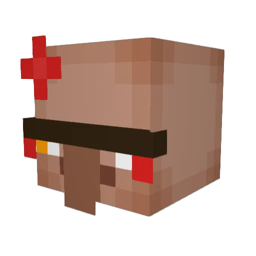 Bikini_00 Minecraft avatar head, 3D render