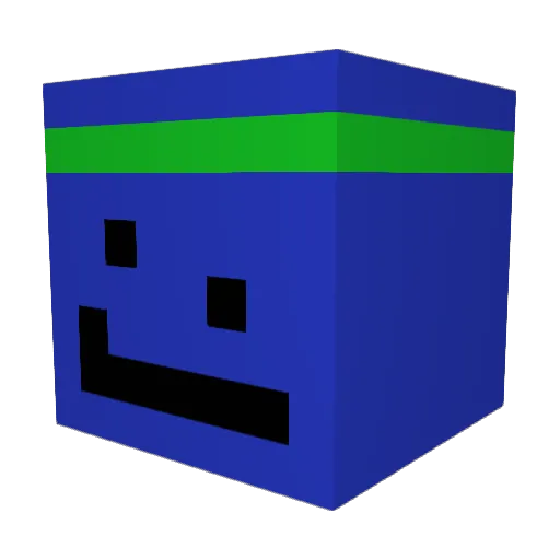 Bikkel Minecraft avatar head, 3D render