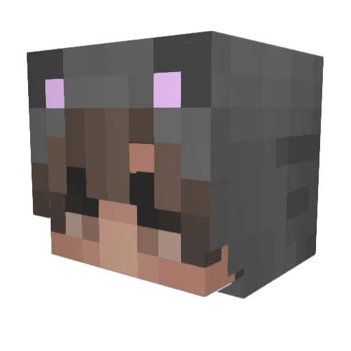 Bikkie3 Minecraft avatar head, 3D render
