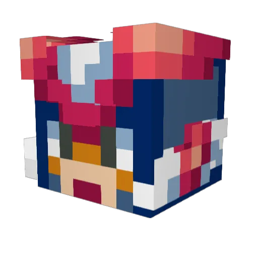 BikoPie Minecraft avatar head, 3D render