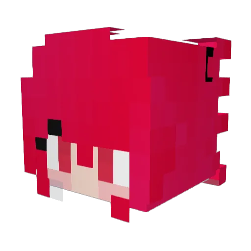 Biku30 Minecraft avatar head, 3D render