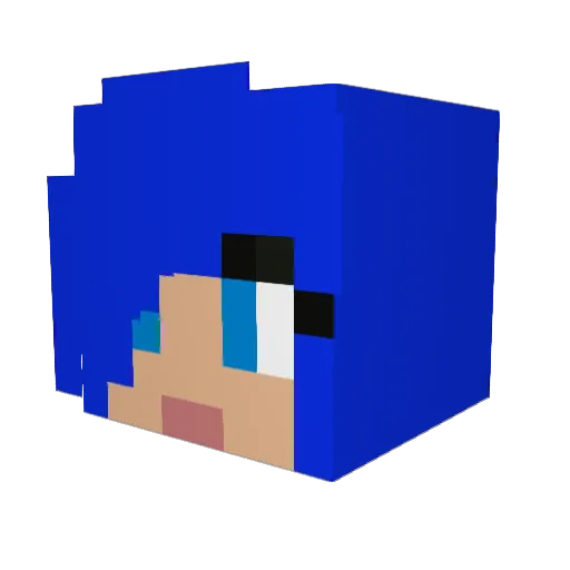 Bikznm Minecraft avatar head, 3D render
