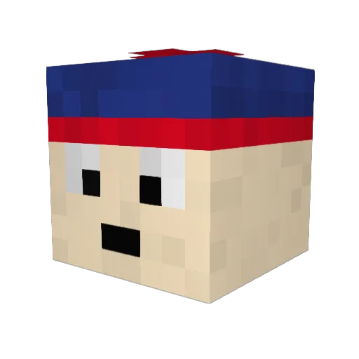 Bilackies Minecraft avatar head, 3D render