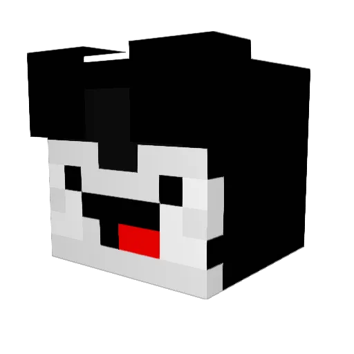 Biladinha Minecraft avatar head, 3D render