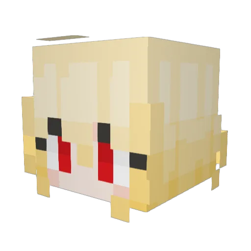 Bilak Minecraft avatar head, 3D render