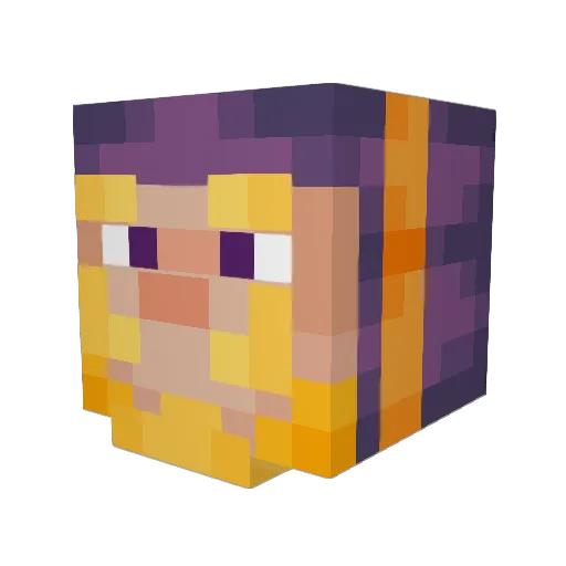 Bilalserker Minecraft avatar head, 3D render
