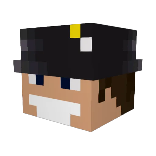BilasTV Minecraft avatar head, 3D render