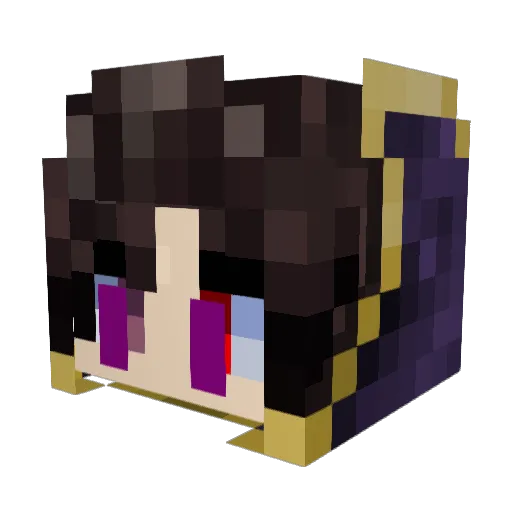 Bilaty Minecraft avatar head, 3D render