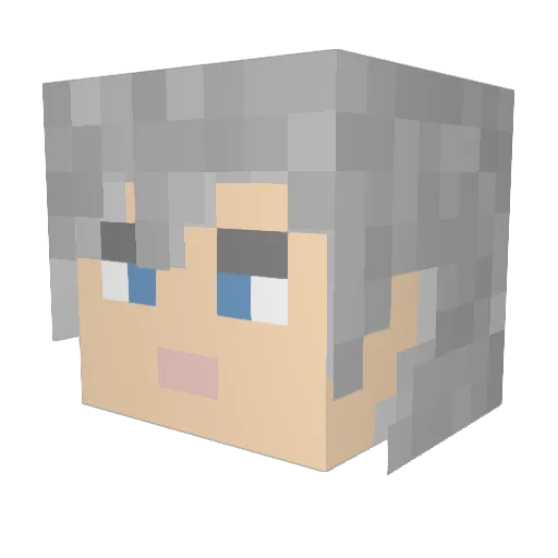 Bilb0Swaggens Minecraft avatar head, 3D render