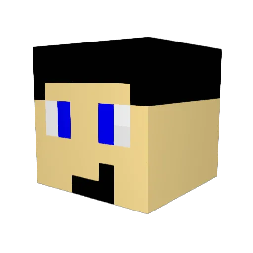 Bilbo2574 Minecraft avatar head, 3D render