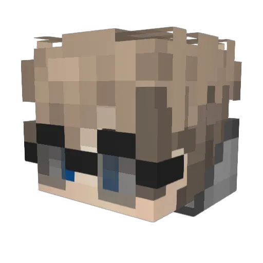 BilboButtons Minecraft avatar head, 3D render