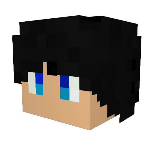 BilboXD Minecraft avatar head, 3D render