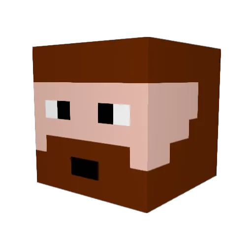 Bilbo_Bagins Minecraft avatar head, 3D render