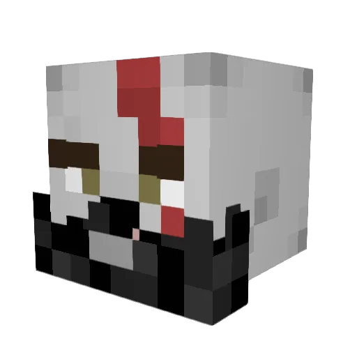 Bilboicecream Minecraft avatar head, 3D render